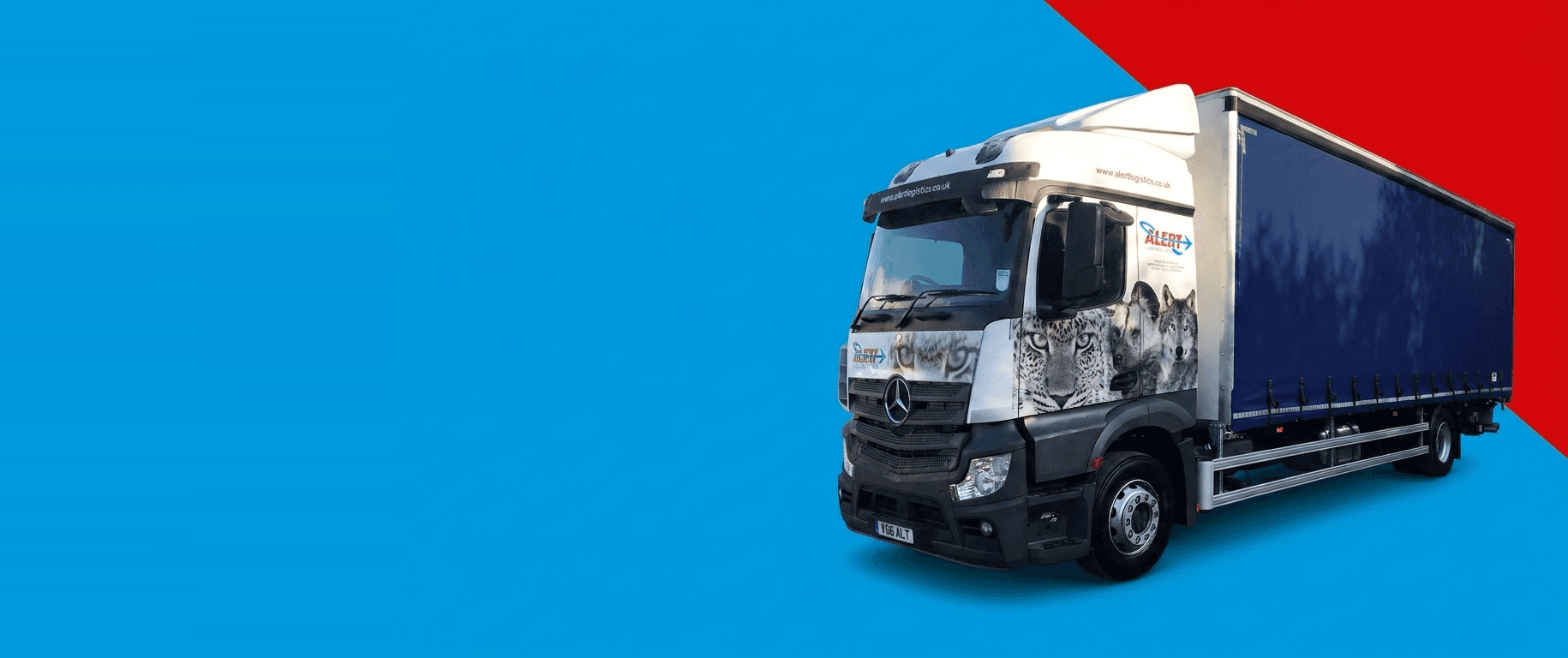 An Alert Logistics rigid in the animal-livery fleet