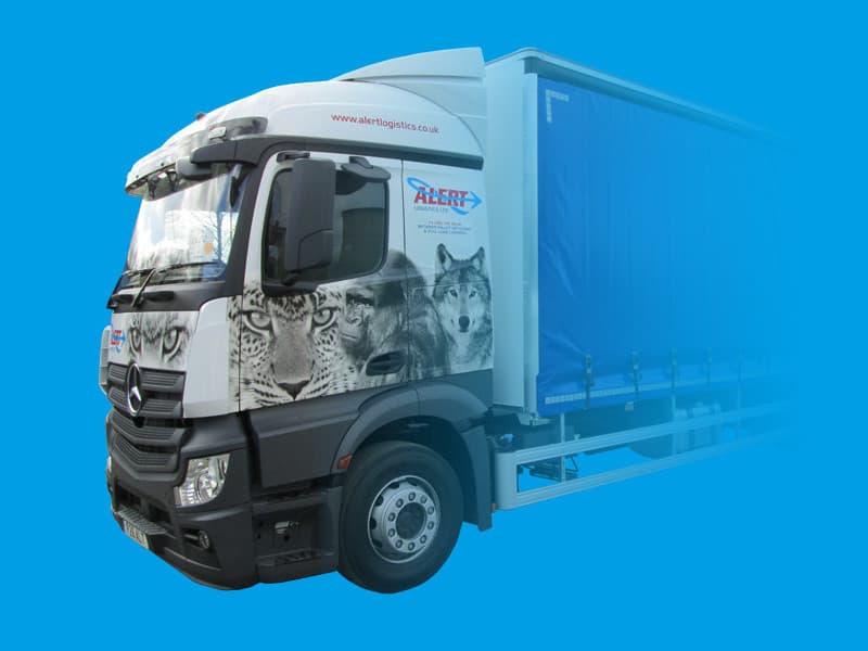 An Alert Logistics curtainside rigid