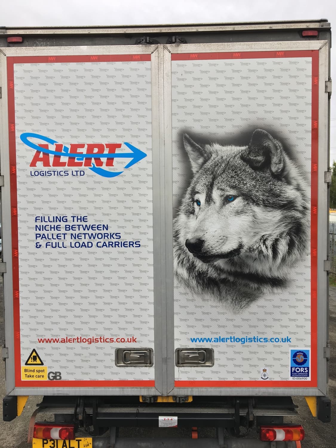 Truck with wolf livery
