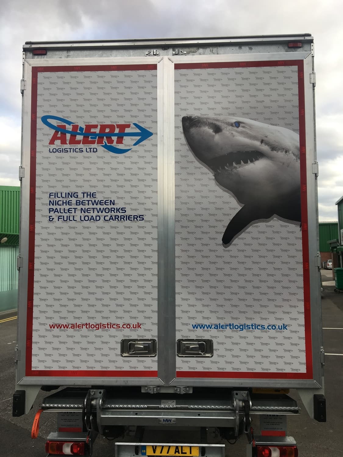 Rear of truck with meerkats panel